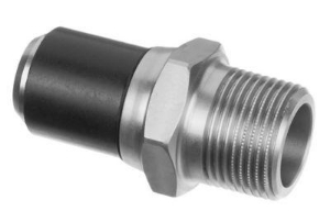 Bild von +GF+ ELGEF Plus Übergangsadapter PE/Edelstahl d20-63mm / SDR11 / Aussengewinde R, d mm: 25, Art.Nr.: 724920707