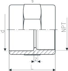 Bild von +GF+ Übergangsmuffe PVC-U metrisch NPT, d mm: 20, Art.Nr.: 721914206