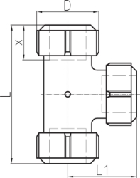 Bild von +GF+ PRIMOFIT T-Stück verzinkt Für Stahlrohr, Dimension ″: 3/8", Art.Nr.: 775302050