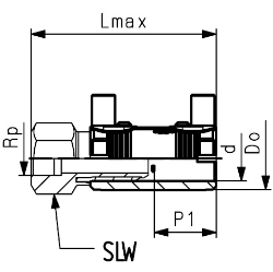 Bild von +GF+ ELGEF Plus Übergangsmuffe PE/Messing d32-63mm / SDR11 / Innengewinde Rp, d mm: 32, Art.Nr.: 720920258