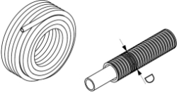 Bild von +GF+ INSTAFLEX Rohr mit Schutzrohr PB Im Ringbund, d mm: 16, L m: 60, Art.Nr.: 760853387