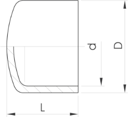 Bild von +GF+ PROGEF Standard Endkappe (PN10), Grösse: 50, Art.Nr.: 727960110