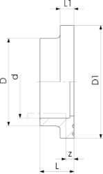 Bild von +GF+ PROGEF Standard Bundbuchse Dichtfläche flach/gerillt (PN10), Grösse: 32, Art.Nr.: 727790208