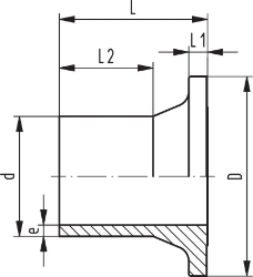 Bild von +GF+ Anschlussteil 546 und 543 PE 100 (G41) Mit Stumpfschweissstutzen IR-Plus® SDR11 metrisch, d: 20, Art.Nr.: 193480102