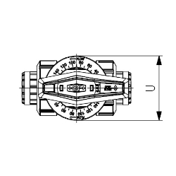 Bild von +GF+ Kugelhahn Typ 523 Pro PVC-U Mit Gewindemuffen Rp, Rp ″: 3/8, Art.Nr.: 161523431