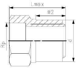 Bild von +GF+ ELGEF Plus Übergangsadapter PE/Edelstahl d20-63mm / SDR11 / Innengewinde Rp, d mm: 20, Art.Nr.: 724920206