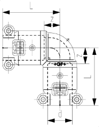 Bild von +GF+ INSTAFLEX Elektroschweiss Winkel 90° PB, d mm: 16, Art.Nr.: 761069214