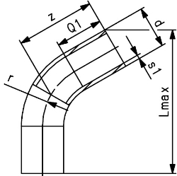 Bild von +GF+ ELGEF Plus Bogen 60° PE100 d32-900mm / SDR11 / langschenklige Version, de mm: 32, Art.Nr.: 753071008