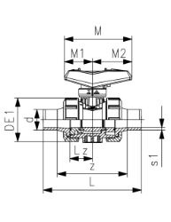 Bild von +GF+ PROGEF Standard Kugelhahn Typ 546 Pro Mit Muffenschweissstutzen PP-H ISO, Grösse: 25, Art.Nr.: 167546043