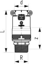 Bild von +GF+ INSTAFLEX Übergang PB/Messing Elektroschweiss-Übergang mit Aussengewinde, d mm: 16, Art.Nr.: 761069711