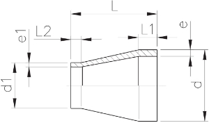 Bild von +GF+ SYGEF Standard Reduktion SDR21/PN16, Grösse: 25‑20, Art.Nr.: 735908637