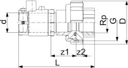 Bild von +GF+ INSTAFLEX Übergangs-Verschraubung PB/Messing Elektroschweissen / Innengewinde, d mm: 32, Art.Nr.: 760857224