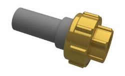 Bild von +GF+ INSTAFLEX Übergangs-Verschraubung PB/Messing Mit Stutzen für Elektroschweissen und Muffenschweissen / Innengewinde, d mm: 16, Art.Nr.: 760857207