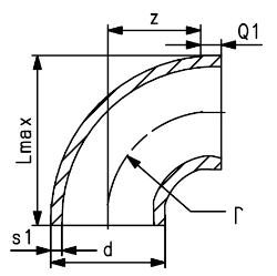 Bild von +GF+ ecoFIT Bogen 90° PE100 d20-500mm / SDR 11, d mm: 280, Art.Nr.: 753018622