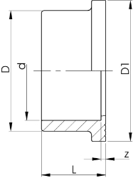 Bild von +GF+ INSTAFLEX Bundbuchse flach PB Passend zu losem Flansch oder Überwurfmutter, d mm: 32, Art.Nr.: 761066633