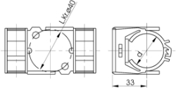 Bild von +GF+ Ventilhalter Für PB-Ventile ohne Entleerung, d-d mm: 20‑25, Art.Nr.: 761066325