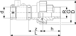 Bild von +GF+ INSTAFLEX Übergangs-Verschraubung PB/Messing Elektroschweissen / Aussengewinde, d mm: 16, Art.Nr.: 760857214